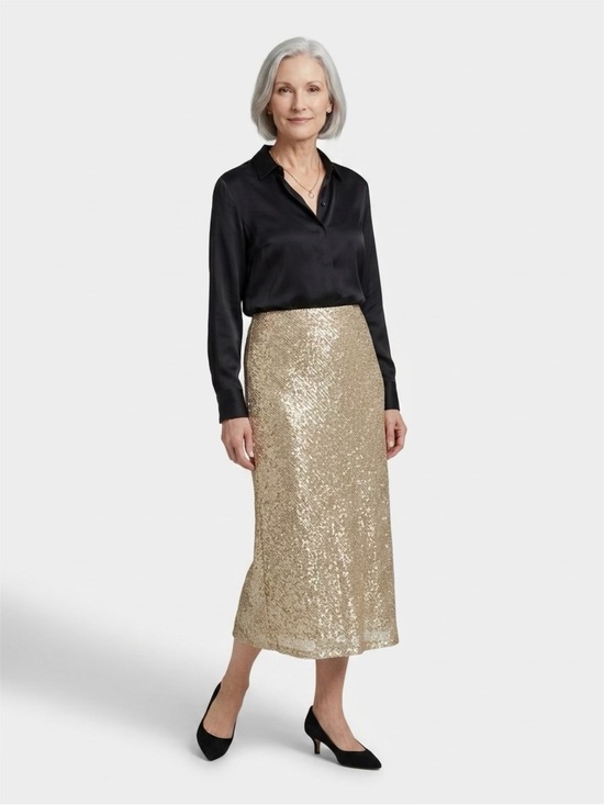 Gibson Latimer Dresses & Skirts - Gibson Latimer Gold Sequin Maxi Skirt